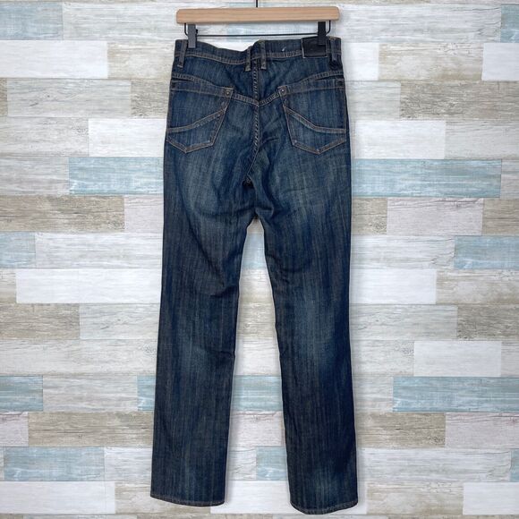 Empyre Skeletor Slim Straight Leg Jeans Dark Wash Stretch Denim Mens 30 30x32 - Picture 4 of 9